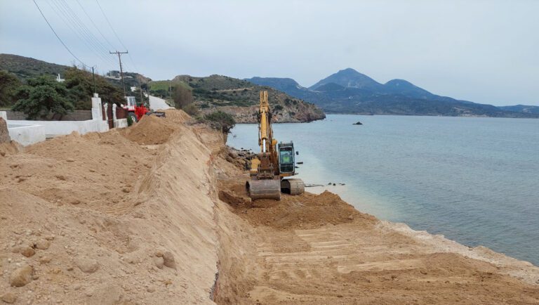 Αποκατάσταση Τμήματος Επαρχιακής οδού στην θέση 14 Μάρτυρες, νήσου Μήλου